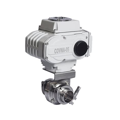 Covna DN50 Stainless Steel Tri Clamp Electric Actuator Butterfly Valve