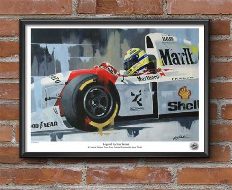 Ayrton Senna By Greg Tillett Limited Edition Art Print Formula Etsy