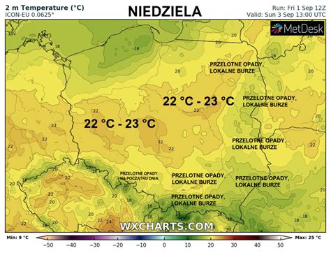 Rozbudowa silnego układu wysokiego ciśnienia Weekend z przelotnymi