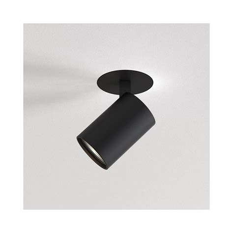 Astro Ascoli Fire Rated Recessed Ceiling Spotlight Matt Black Light