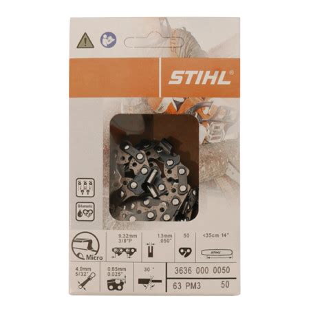 Chaine tronçonneuse Stihl 3 8LP 1 3mm 50 dents 36360000050