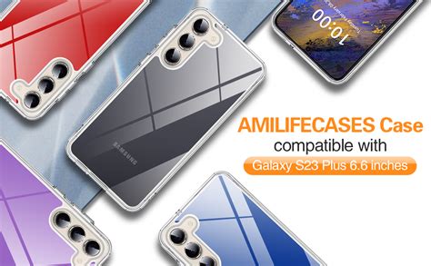 Amazon AMILIFECASES Clear Case For Samsung Galaxy S23 Plus Non