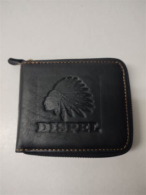 Cartera De Piel Indio Negra Oscura Custom