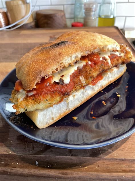 Chicken Parm Sandwich On Ciabatta [homemade] R Eatsandwiches