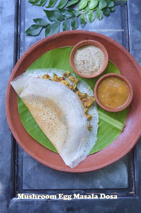 Mushroom Egg Masala Dosa - Cook with Sharmila