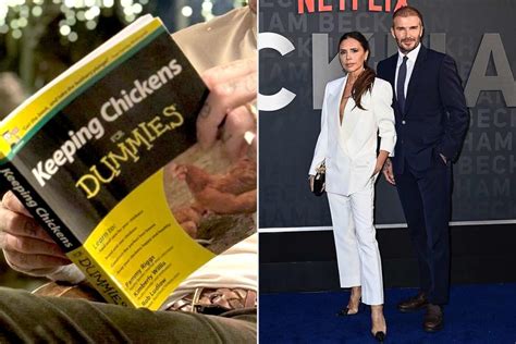 Victoria Beckham Snaps Husband David Reading “keeping Chickens For