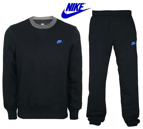 New Mens Nike Fleece Tracksuit Crew Neck Jog Jogging Suit Size S M L Xl Xxl Ebay