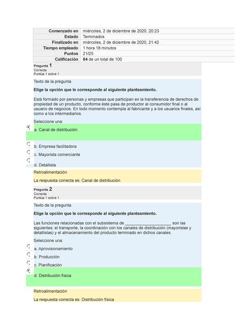 EXAMEN UNIDAD 1 Comenzado en miércoles 2 de diciembre de 2020 20