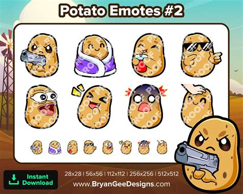 Papa Twitch Emotes Gun Cozy Sip Cool Pog Lul Scared Head Pat Etsy España