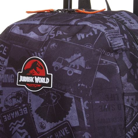 Mochila Escolar Infantil De Rodinhas Jurassic World O Mundo Dos