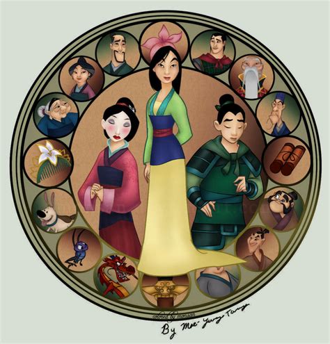 Mulan Stained Glass Colored By Monsan On Deviantart