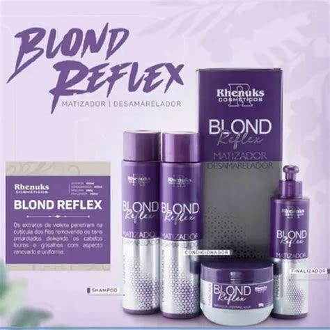 Kit Tratamento Capilar Profissional Blond Reflex Matizador Rhenuks