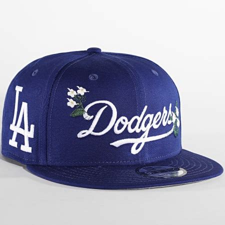 New Era Snapback Cap Fifty Flower Wordmark Los Angeles Dodgers Royal