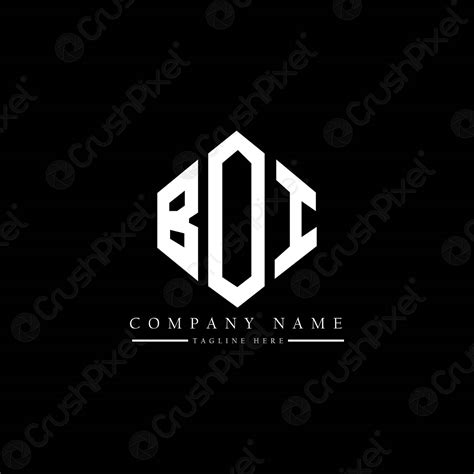 BOI letter logo design with polygon shape. BOI polygon and - stock ...