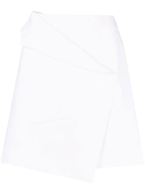 Alexander Mcqueen Asymmetric Miniskirt In Nude ModeSens