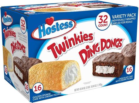 Hostess Twinkies & Cupcakes 16 Individually Each (Total 32 Wrapped ...