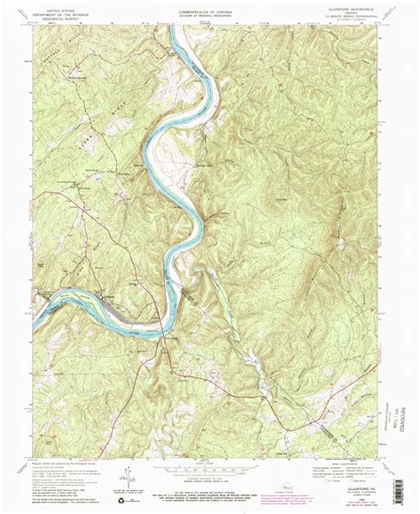 Gladstone, VA (1969, 24000-Scale) Map by United States Geological Survey | Avenza Maps