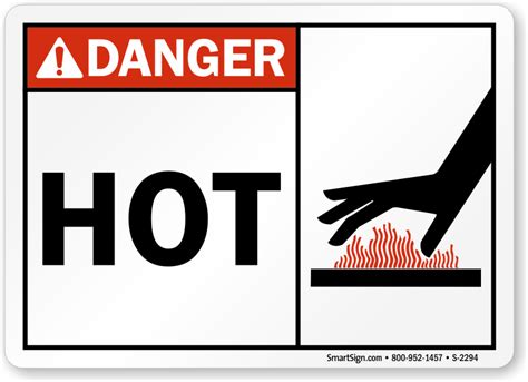 Hot Warning Signs Hot Surface Signs