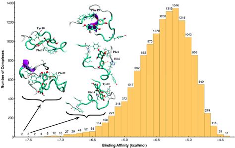 The Histogram Of Binding Affinity Kcalmol −1 Of The C Ligand In