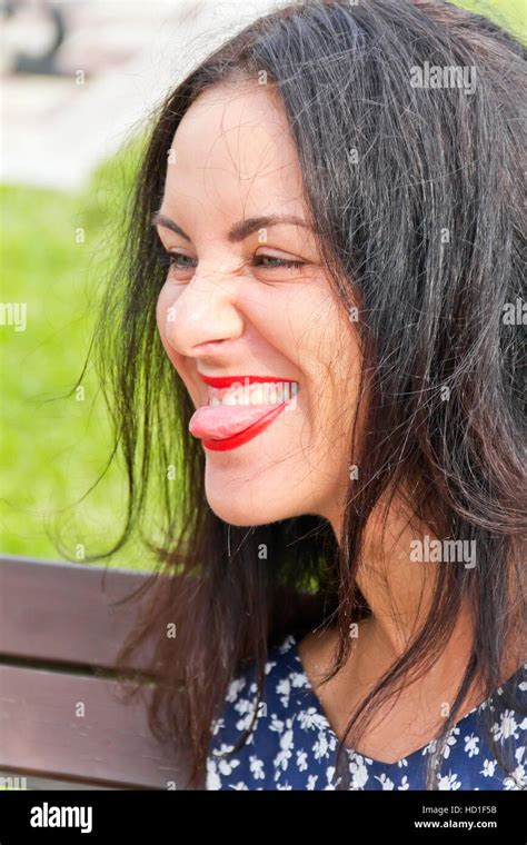 Brunette Woman And Red Lipstick Hi Res Stock Photography And Images Alamy