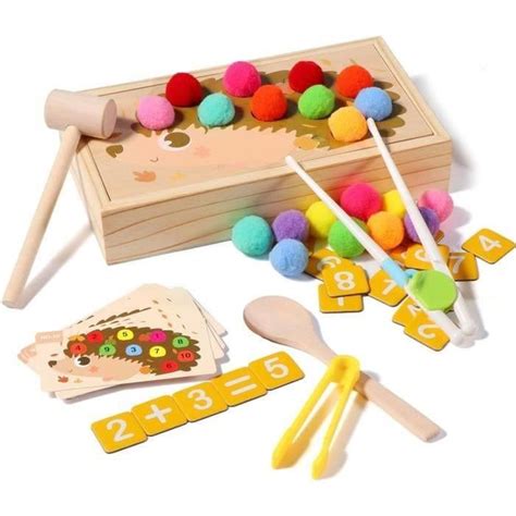 Jeux Montessori H Risson Comptage Jouets Educatifs Avec Baguettes Et