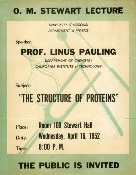 The Structure Of Proteins April 16 1952 Pictures And