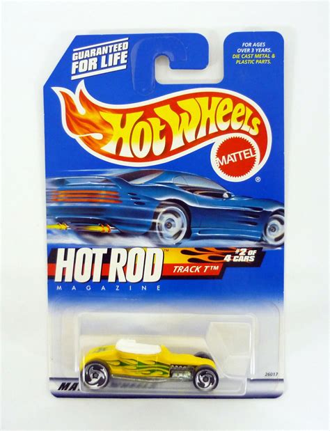 Hot Wheels Track T 006 Hot Rod Magazine 2 Of 4 Yellow Die Cast Car