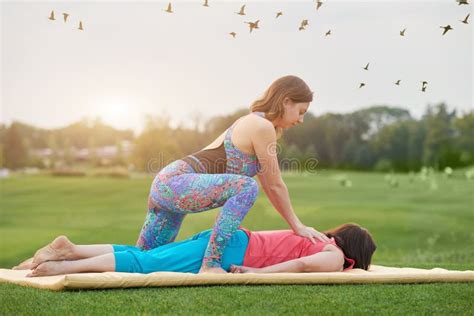 Thai Back Massage Outdoor Stock Image Image Of Professional 125762453