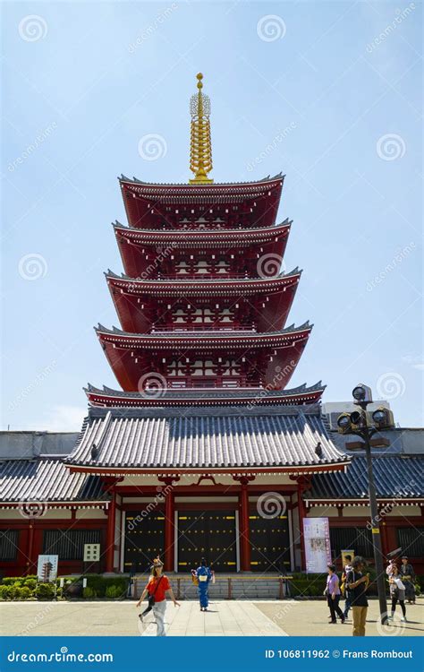 Tokyo Japan June The Five Story Pagoda At The The S