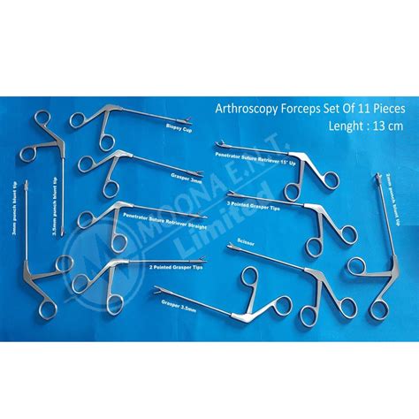 Arthroscopy Forceps Mis Set Of 15 Peices Moona Ent International