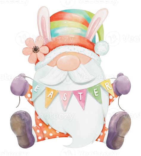 Free Easter Gnomes Cartoon Cute Watercolor 21025067 Png With