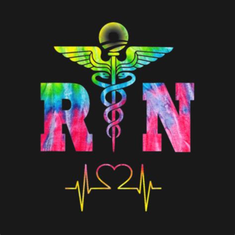 Rn Registered Nurse Health Professional T Shirt Tie Dye Rn