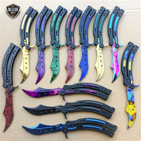 Csgo Practice Knife Balisong Butterfly Tactical Combat Trainer New