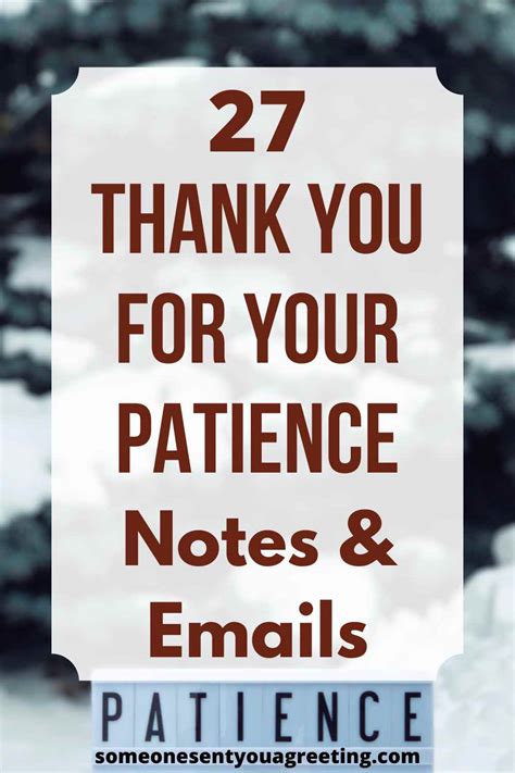 27 Thank You For Your Patience Note Examples Someone Sent You A Greeting