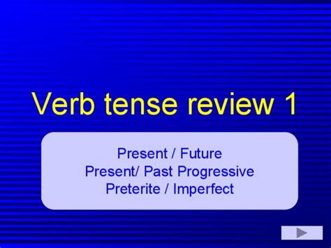 Verb Tense Review 1 Ppt For 6th Higher Ed Lesson Planet