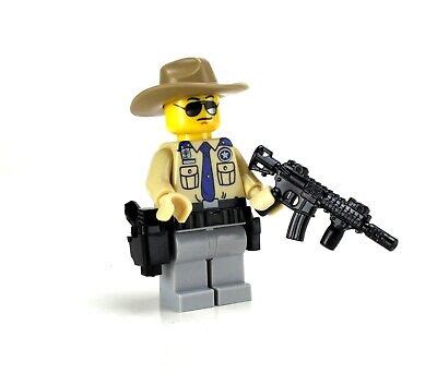 Texas Highway Patrol Police Officer Made With Real Lego Minifigure