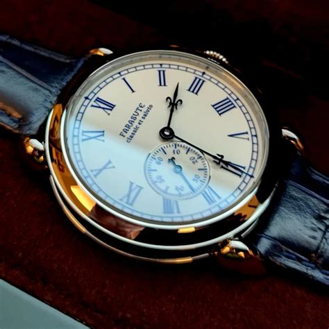 Farasute Mm Men S Automatic Mechanical Watch Enameled Dial Baked Blue