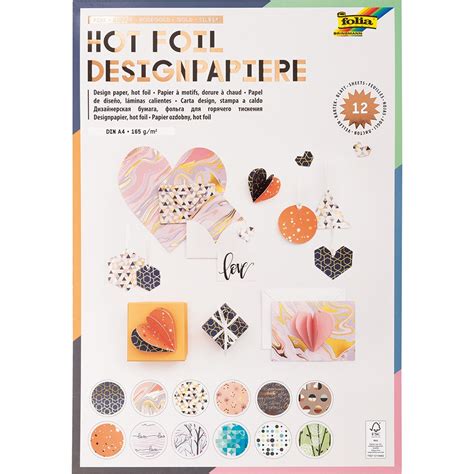 Folia Design Papirblokk A Ark HOT FOIL Global Hobby Og Kunst