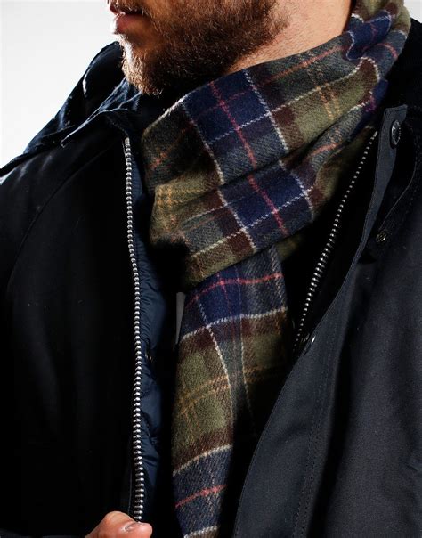 Barbour Tartan Lambswool Scarf Classic Tartan Terraces Menswear