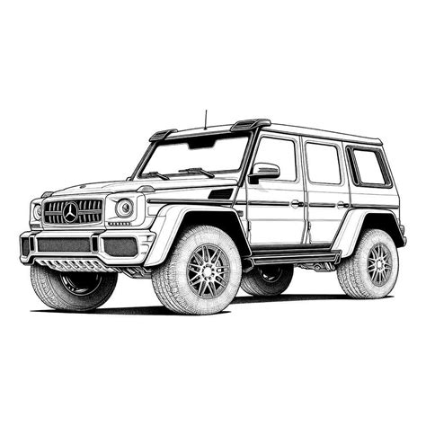Раскраска Гелендваген G63 AMG | распечатать раскраски для детей