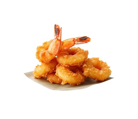 Camarones Tempura Metido En Un Transparente Fondo Creado Con