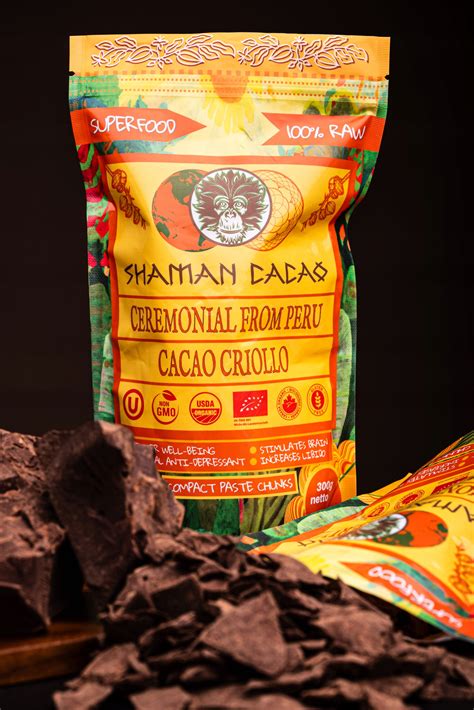 Prawdziwe Kakao Ceremonialne Z Peru Criollo SHAMAN CACAO 0 3 Kg