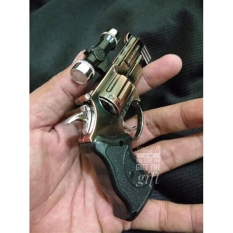 Jual Korek Api Gas Bara Pistol Revolver Laser Mini Korek Pistol Laser