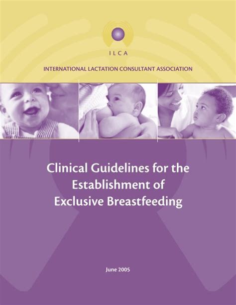 Clinical Guidelines For The Establishment Of Exclusive Breastfeeding