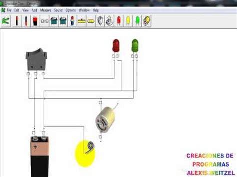 haciendo circuitos en crocodile clips v3 5 parte 1 español YouTube