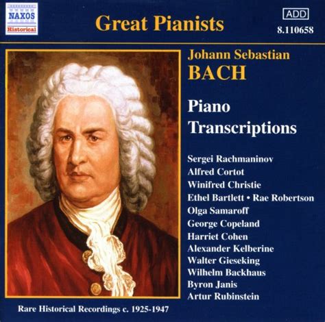 Amazon Music Various Artists Bach J S Piano Transcriptions Vol