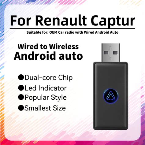 Mini Adaptador Inal Mbrico Autom Tico Android Para Renault Captur