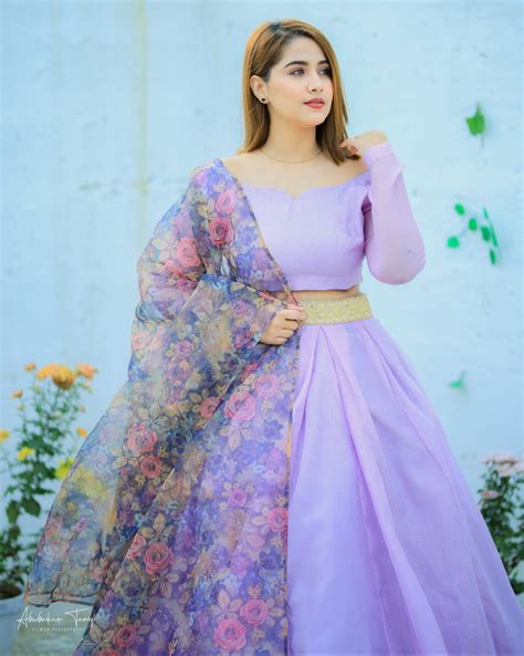 Solid Lilac Lehenga Choli With Dupatta Saad Ibrahim