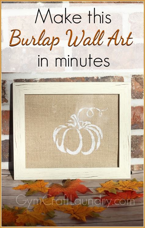 Burlap Wall Art For Fall