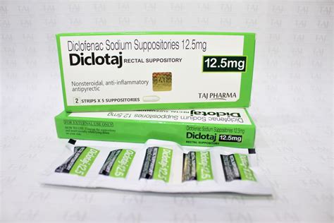 Diclofenac Sodium Suppository 12 5 Mg Manufacturers Taj Generics